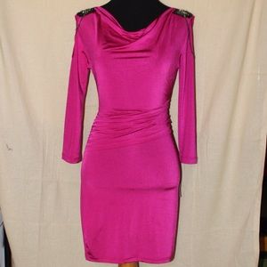 💋SEXY💋 fuchsia pink slinky dress NWT size Small